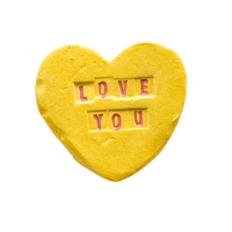 Love You Conversation Heart Yellow Efg Private Collections