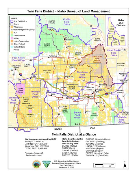 Media Center Public Room Idaho Twin Falls District Map Bureau Of