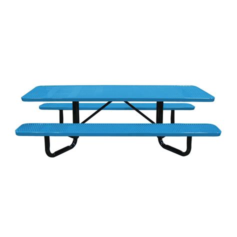 Y Base Perforated Metal Ada Picnic Table Outdoor School Furniture