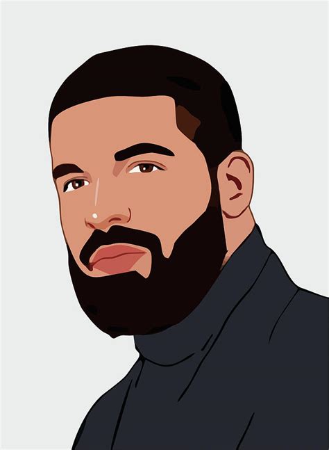 Drake Cartoon Portrait 1 Digital Art By Ahmad Nusyirwan Fine Art America