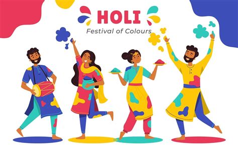 People Celebrating Holi Festival 2072696 Vector Art At Vecteezy