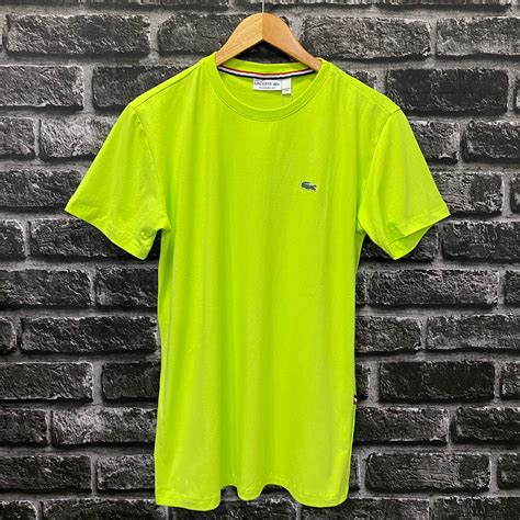 Camisa Premium Lacoste Básica Verde Limão Estilo Gringo