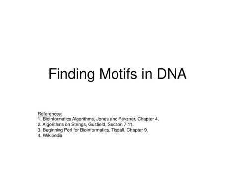 ppt finding motifs in dna powerpoint presentation free download id 1211787