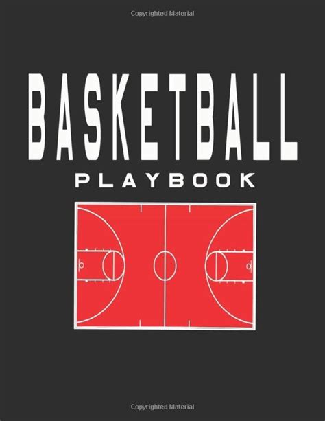 Basketball Playbook Blank Basketball Court Diagrams Notebook T For