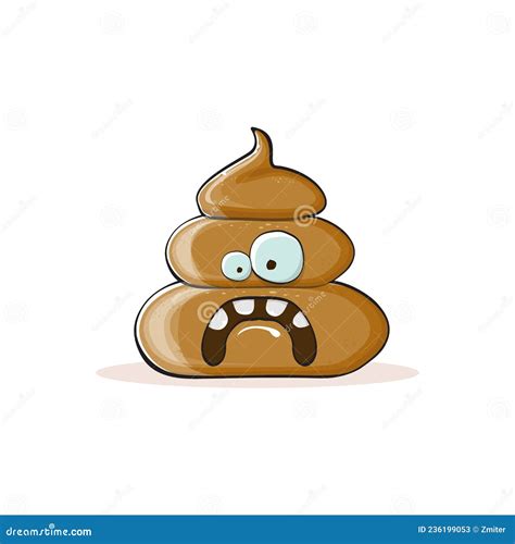 Vector Funny Cartoon Cool Smiling Poo Icon Isolated On White Background