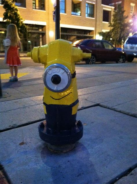 Urban Art San Diego Despicable Me Minion Fire Hydrant Fire Hydrant