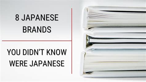 8 Well Known Japanese Brands You Didnt Know Were Japanese Japan At Hand