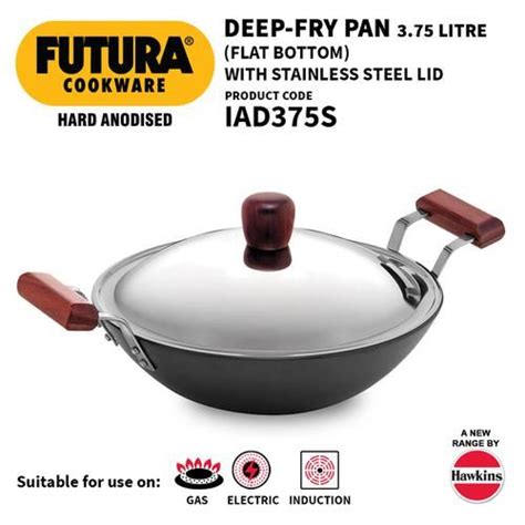 Buy Hawkins Futura Hard Anodised Deep Fry Pankadai With Steel Lid