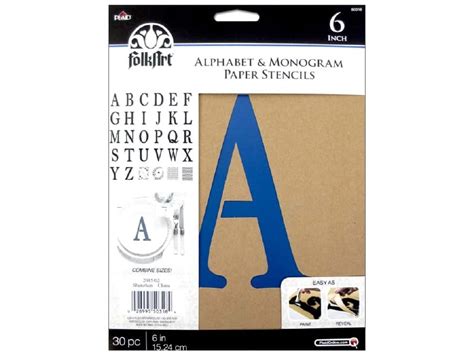 Folkart Alphabet Stencil Monograms Crafts Direct