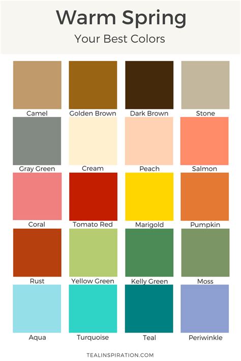 How To Find Your Best Colors Warm Spring Warm Spring Colors Spring