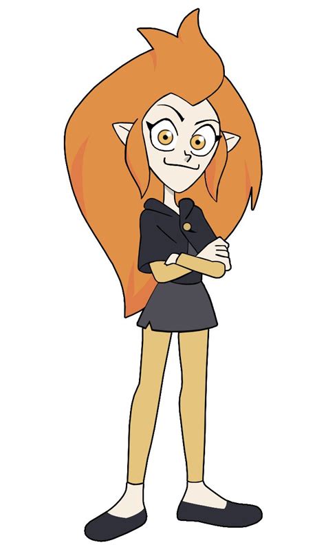 An Orange Haired Girl With Her Arms Crossed