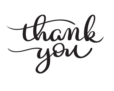 Thank You Calligraphy Svg