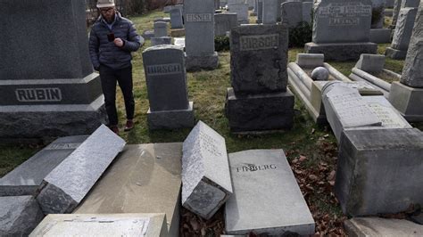 Jewish Centers Cope With Bomb Threats Officials Plan Headstone Repairs