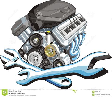 Car Engine Repair Stock Vector Illustration Of Petrol 25187781