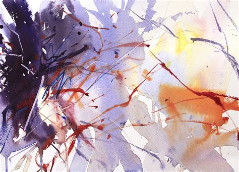 Winter Undergrowth Semi Abstract Watercolour By Adrian Hom Adrian