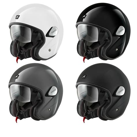 This type of helmet will cover the rider's head, without covering their face. Shark Heritage Blank Open Face Motorcycle Helmet - Open ...