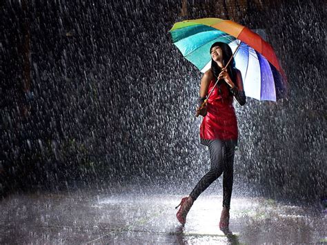 Girl In Rain Hd Wallpaper 7007814
