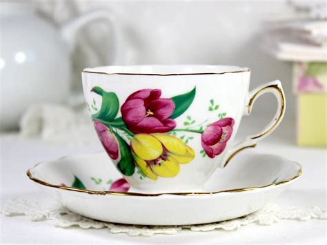 Bone China Tea Cup Crown Royal Teacup And Saucer Made In England