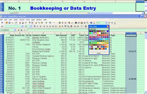 Bookkeeping Templates Excel — Db