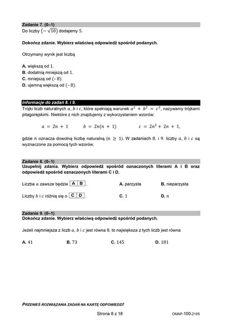 Egzamin 8 Klasisty 2022 Matematyka Odpowiedzi - Egzamin ósmoklasisty 2021 MATEMATYKA - arkusz CKE i odpowiedzi. Jakie