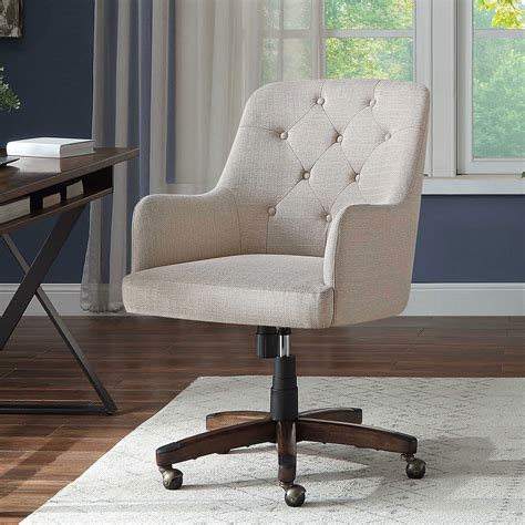 Better Homes And Gardens Tufted Office Chair Natural Fabric Upholstery