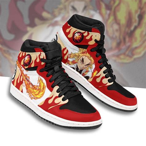 Rengoku Breathing Style Sneakers Demon Slayer Custom Anime Shoes