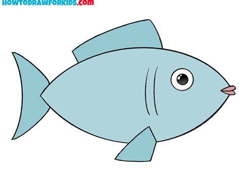 How To Draw A Simple Fish Easy Drawing Tutorial For Kids