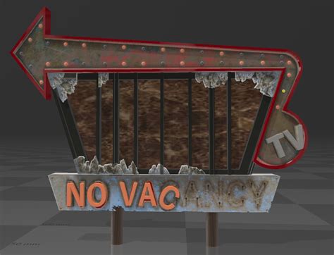 Fallout Novac Sign By Sam Hain Download Free Stl Model
