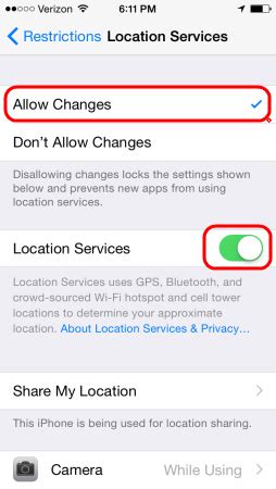 Let a site know your location. Can't Change Location Services Setting On iPhone, iPad or ...