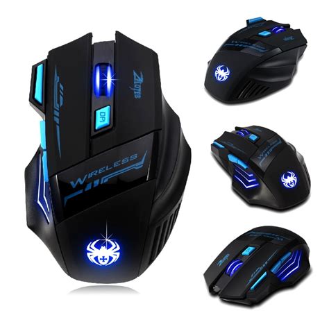 Agptek 7 Buttons Led Optical Wireless Gaming Mouse For Win78 Me Xp