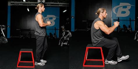 Single Leg Box Squat Image And Video Exercise Guide Get Strong