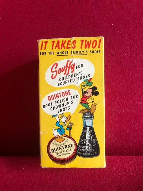 1950 S Walt Disney Mickey Mouse Scuffy Shoe Polish Scarce Vintage Ebay