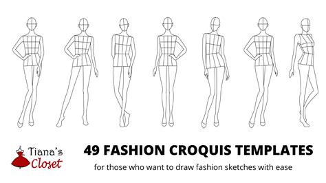 Female Fashion Croquis Templates Tianas Closet