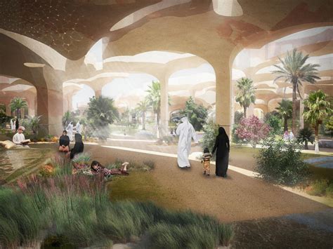 Al Fayah Park In The Desert Transsolar Klimaengineering