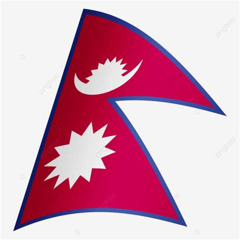 Nepal National Flag Simple Design Country Flag Nation Flag Simple