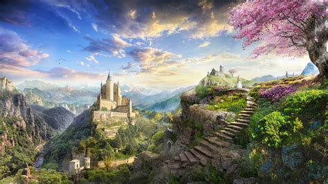 Fantasy Art Castle Landscape X Wallpaper Wallhaven Cc