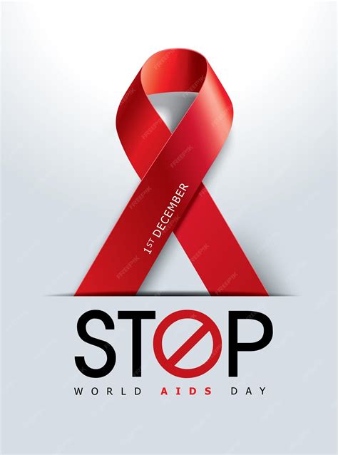 Premium Vector Aids Awareness Red Ribbon World Aids Day Concept Vector Illustration
