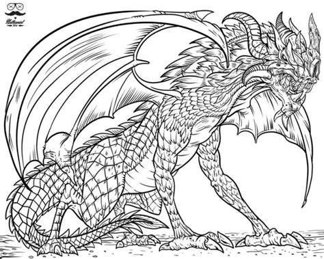 We have given a realistic dragon coloring pages in printable format to download for free. Coloring : Marvelous Dragon Coloring Pages For Adults Free ...