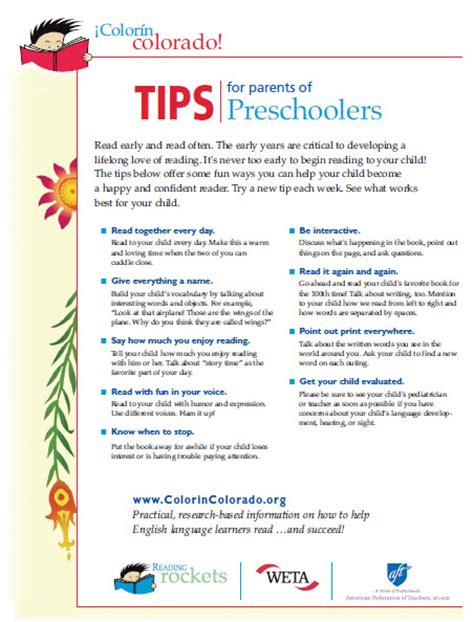 Reading Tips For Parents Of Preschoolers Colorín Colorado