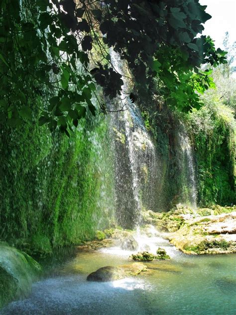 Waterfall Out Of Grotto Kursunlu Stock Photo Image Of Water Forest
