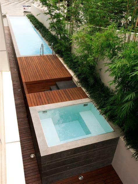 Eine winterharte kübelpflanze auch ist der immergrüne, bläulich schimmernde buchsbaum. Schwimmingpool für den Garten - 35 prima Designs! | Pool ...