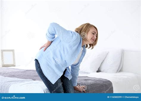Senior Woman Suffering From Backache Stock Image Image Of Doctor