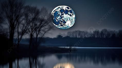 Full Moon Floating Like The Moon On A Lake Background Full Moon