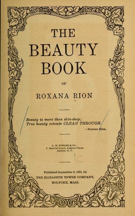 The Beauty Book Of Roxana Rion Library Of Congress
