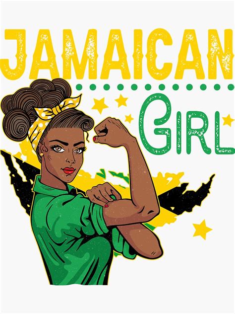 Jamaican Girl Jamaica 60th Independence Day Sticker For Sale By Scotte Swiercz Redbubble