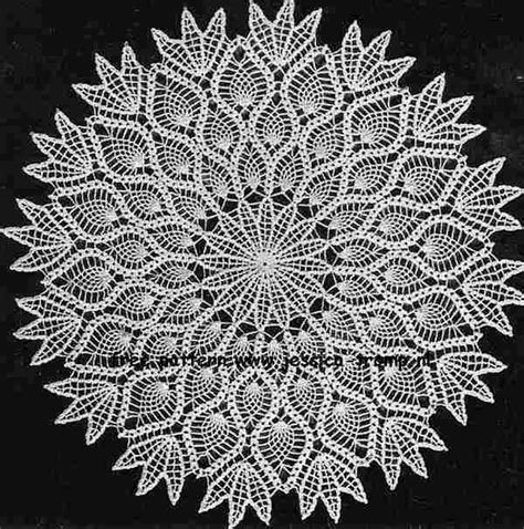 Pineapple English Crochet Pattern Vintage Doily Free Doilies