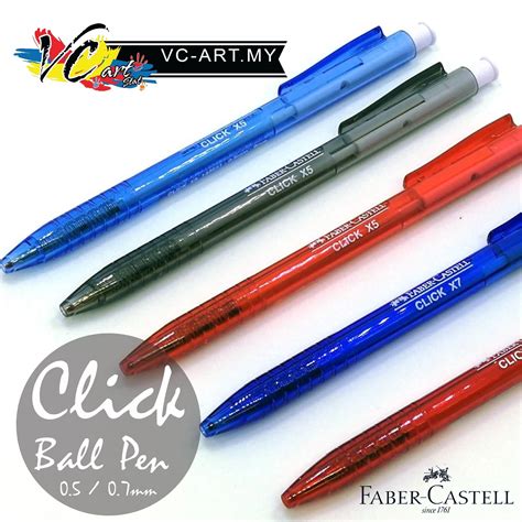 Faber Castell Click X5x7ball Pen 0507mm Shopee Malaysia