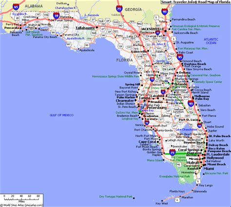 Florida State Map With Towns Map Of World