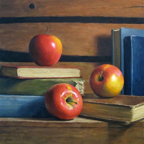 Michael Naples Apples With Antique Books Naples American Academy Of