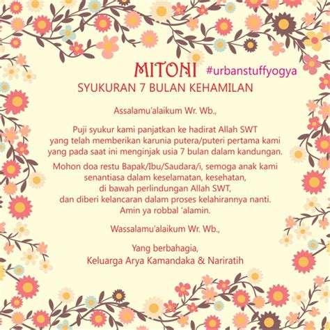 Kata Kata Undangan 7 Bulanan - ucapan kirim doa